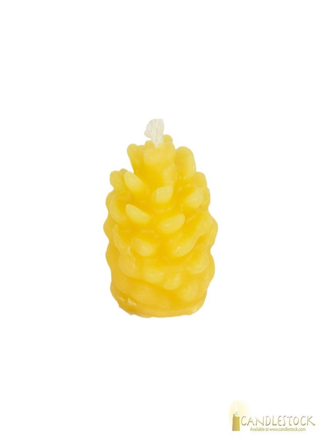 Candlestock Handmade Natural Beeswax Pinecone Candle - Slender - Chocolate - Image 3